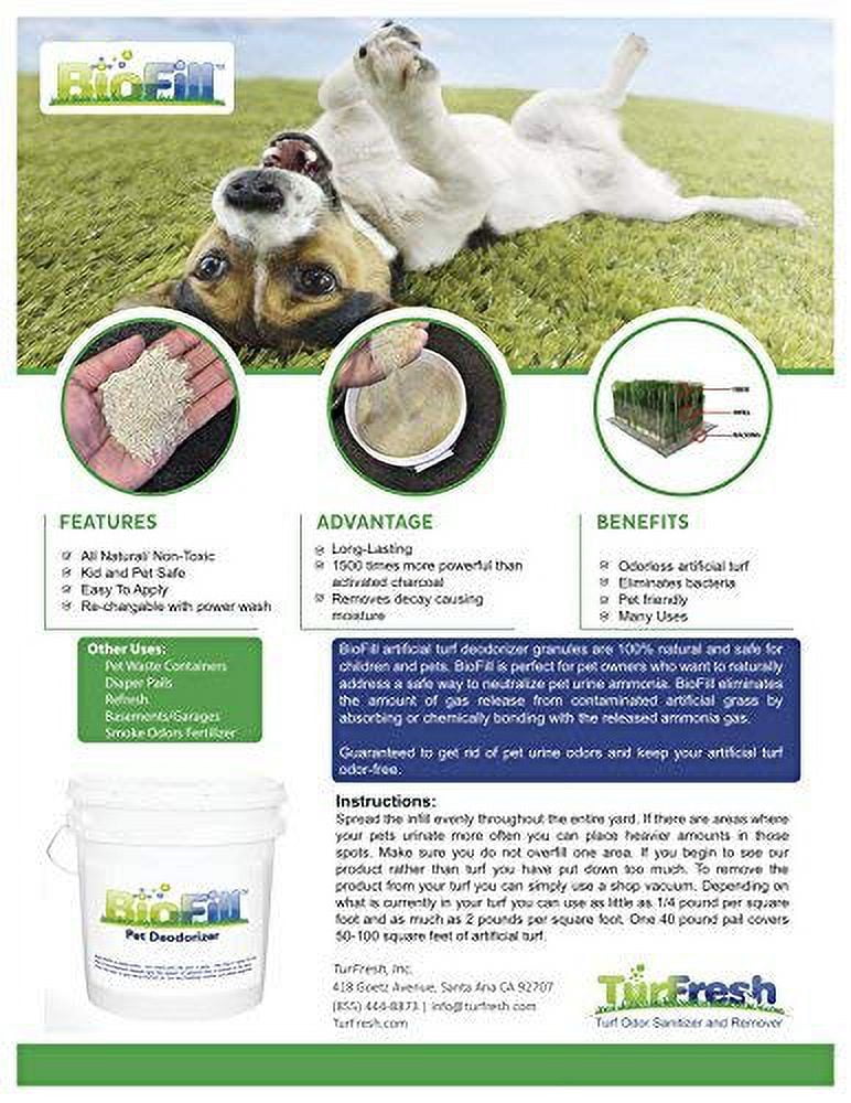Pet Deodorizer Granular Infill for Artificial Grass Turf, All Natural