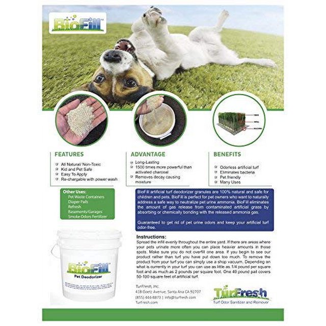 Pet Deodorizer Granular Infill for Artificial Grass Turf, All Natural