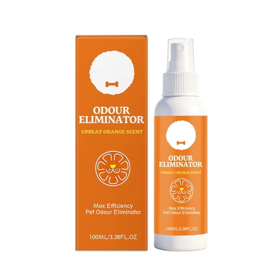 Pet Deodorizer Spray, Indoor Pet Odor Remover, Natural Deodorizing formula, for Cat Litter Box Dog Bed Carpet, 100ML