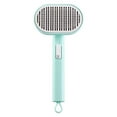 thumbnail image 1 of Pet Deshedding Brush - Automatic Hair Removal Massage Grooming Tool (Green), 1 of 2