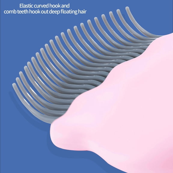 Pet Deshedding Brush Gentle Dog Cat Grooming Tool Loose Undercoat Hair Removal Soft TPR Bristles for Sensitive Skin One-Button Hair Collection Daily Grooming Care Dog Cat Puppies Kittens Pet Supplies