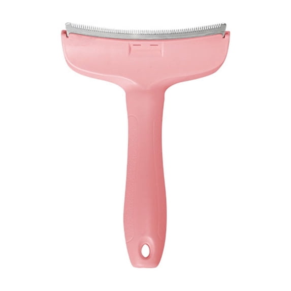 Pet Deshedding Brush for Dogs Cats, Self Cleaning Grooming Comb for Short Long Haired Pets, Large, Pink