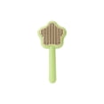 thumbnail image 1 of Pet Deshedding Brush for Dogs, Stainless Steel Grooming Comb, Cartoon Self Cleaning Pet Brush, One Click Hair Remover Tool，Green, 1 of 4