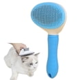 thumbnail image 1 of Pet Deshedding Comb with Self-Cleaning Button & Stainless Steel Pins – Cat & Dog Grooming Tool for Shedding Hair & Mats, Eco-Friendly Skin-Safe Design, 1 of 8