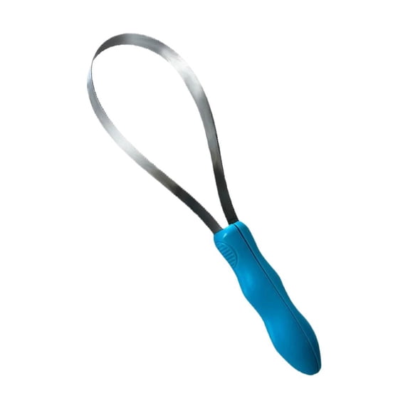 Pet Deshedding Loop Tool, Stainless Steel Undercoat Rake with Comfort Grip for Dogs and Cats, Removes Loose Fur