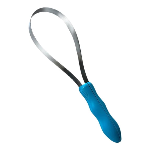 Pet Deshedding Loop Tool, Stainless Steel Undercoat Rake with Comfort Grip for Dogs and Cats, Removes Loose Fur