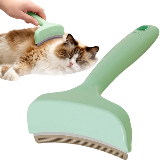 Pet Deshedding Tool with Ergonomic Handle Tight V Shaped Teeth for Short and Long Hair Dogs