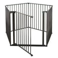 thumbnail image 1 of Open Box Pet Design Pet Flex System XXL Wall Mounted At Home Dog Gate, Black, 1 of 12