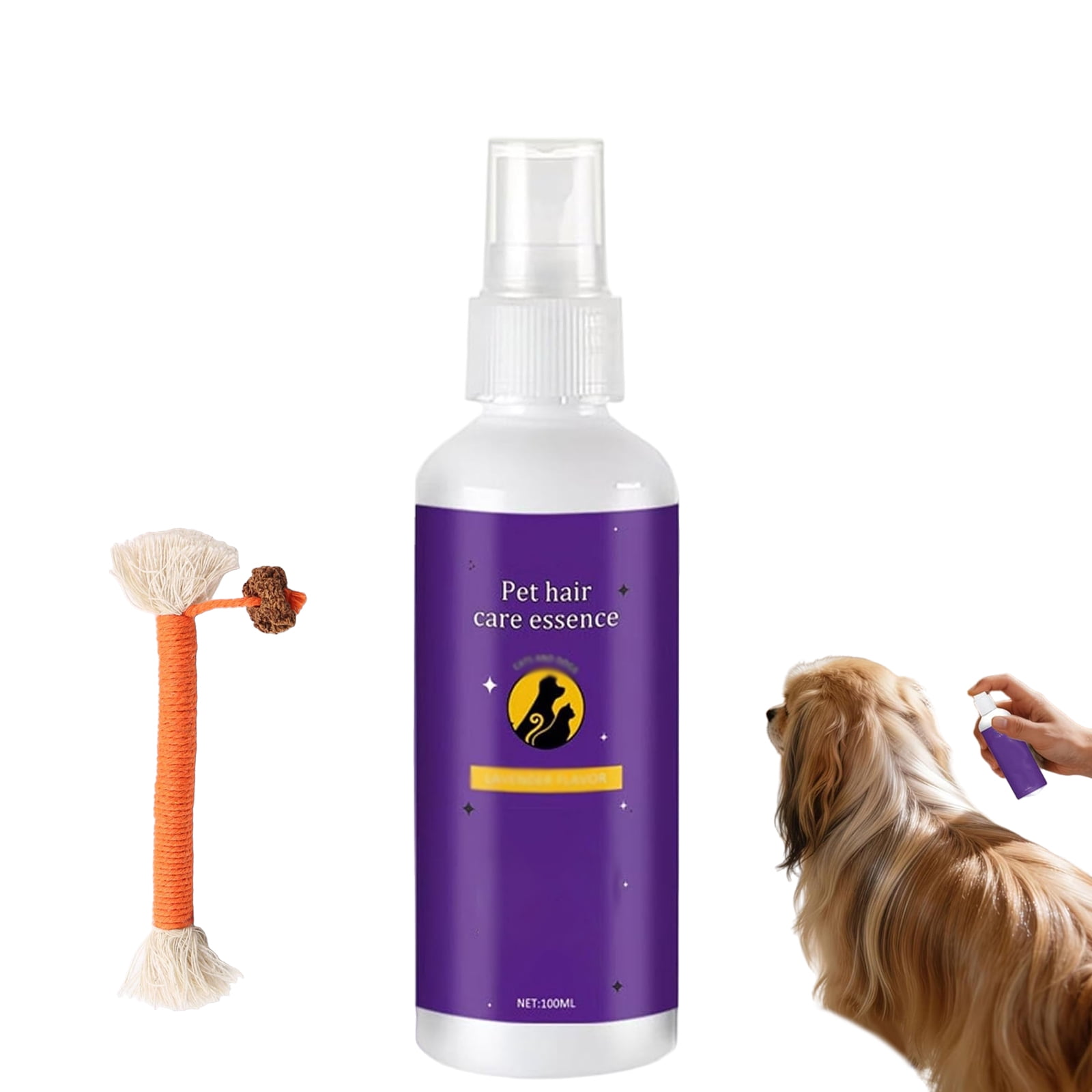 Pet Detangling Spray for Dogs & Cats,Dog Detangler Sprays, for Dogs, Cat & Dog Matted Fur Remover (1PC)