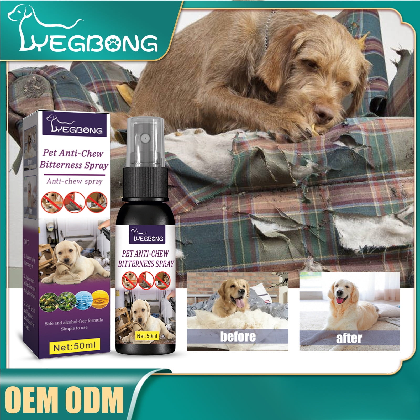 Picture of Pet Deterrent Spray, Safe Animal Repellent, Natural Formula, Non-Toxic ...