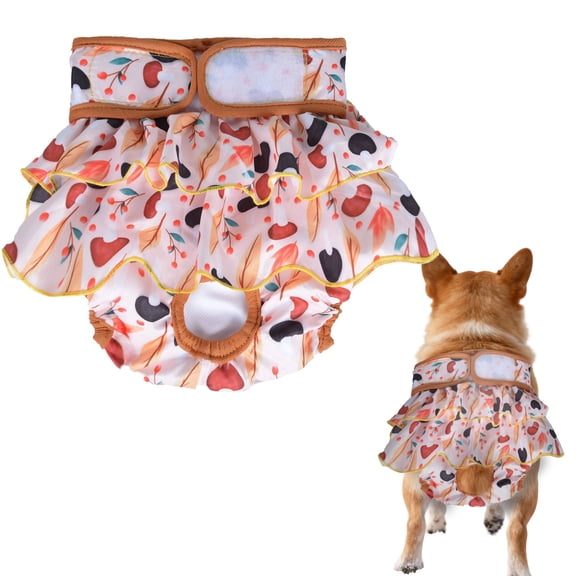 Pet Diaper, Reusable Female Dog Diaper, Washable Dog Menstrual Pants with Adjustable Belt, Dog Heat Period Underwear for Small Medium Large Dogs