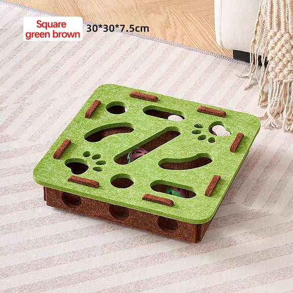 Pet Digging Toy Box for Small Dogs & Cats - Interactive Puzzle Feeder for Mental Stimulation - Indoor Enrichment Game with Balls, Non-Toxic, Wipe-Clean
