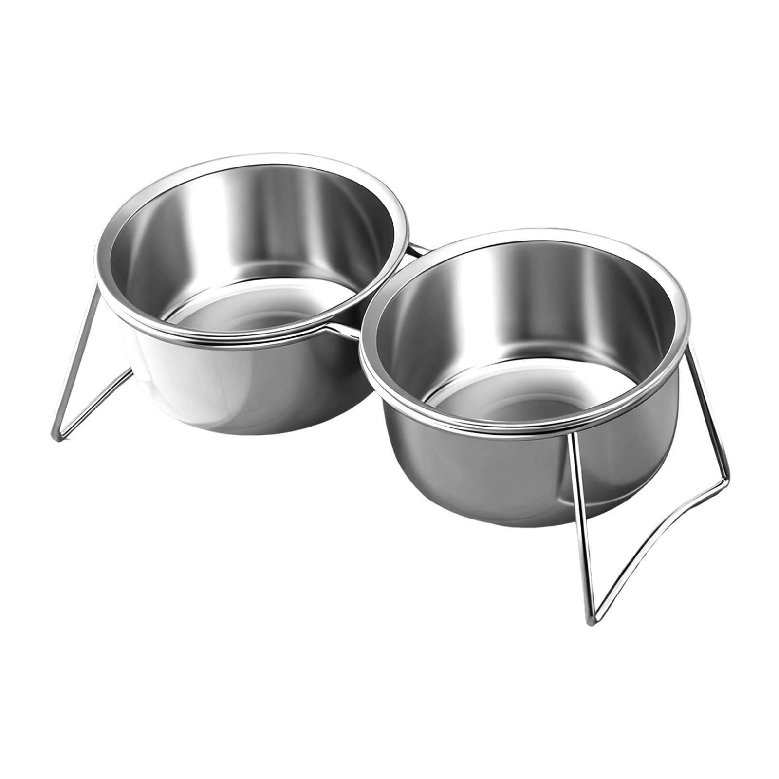 Pet Dish Raised Dog Bowl Elevated Feeding Stand Stainless Steel Material for Dogs Cats
