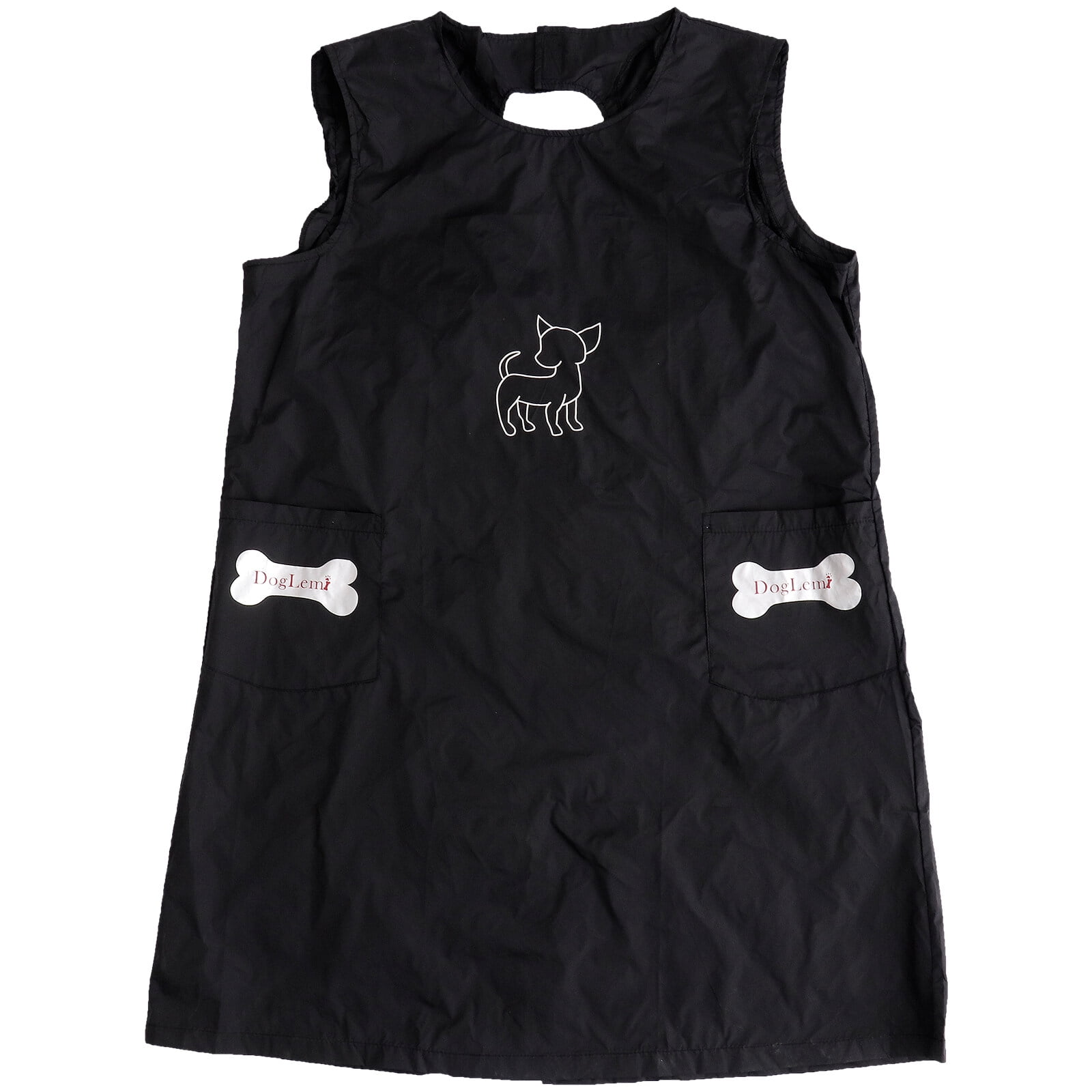Pet Dog Apron Waterproof Sleeveless Working Clothes Apron Robe Supplies Size XL (Black