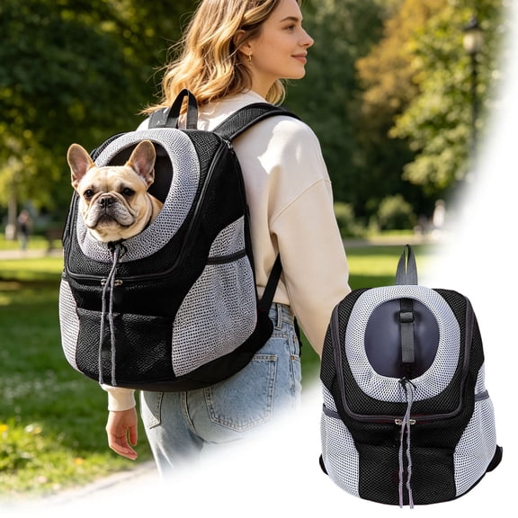 Pet Dog Backpack Carrier Small Doggy Front Backpack,Large Space Cat Carrier Backpack,Ventilated for Hiking,Camping,Travel,Suitable for Shopping
