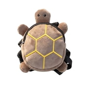 Pet Dog Backpack Self-Carrier Bag, Lightweight Polyester Snack Pouch for Outdoor Travel with Turtle Shell Design, Brown