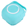 thumbnail image 1 of Pet Dog Bath Brush Soft Silicone Dog Shampoo Brush, Brush Hair Fur Grooming Cleaning Brush Soft Shampoo Dispenser - blue, 1 of 5