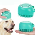 Pet Dog Bath Cat Brush Dog Grooming Shedding Paw Cleaner Shampoo Soap