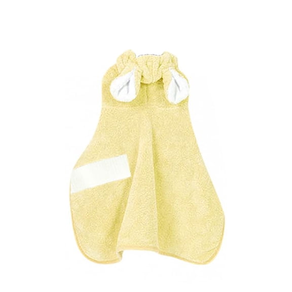 Pet Dog Bathrobe, Quick-Dry Absorbent Microfiber Towel Wrap, Soft Snuggle Bathing Gown for Puppy After Shower Swimming Drying