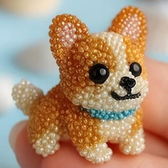 Pet Dog Bead Embroidery Kit, Beginner-Friendly Pet-Themed Beaded Craft Set with Step-by-Step Guide, DIY 3D Beadwork Kit for Craft Lovers