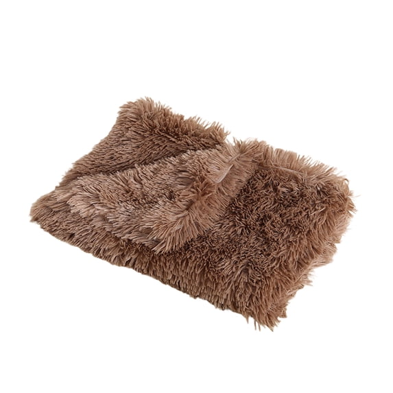Pet Dog Bed Blankets, Fluffy Dog Throw Blankets Sleep Mat, Soft Puppy Blankets Cat Kitten, Fuzzy Reversible Blanket for Bed, Couch, Sofa, Travel, Washable & Lightweight, 31x21in