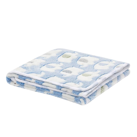 Pet Dog Bed Cover Warm Blanket Paw Printed Fleece Blanket for Cats Dog Small Animal Cage Bedding Blanket Throw Cushion