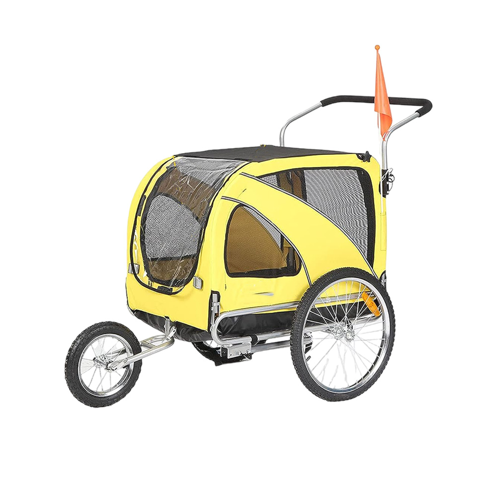 Pet Dog Bike, 3 in 1 Large Pet Trailer with a 12 inch Jogger Wheel and
