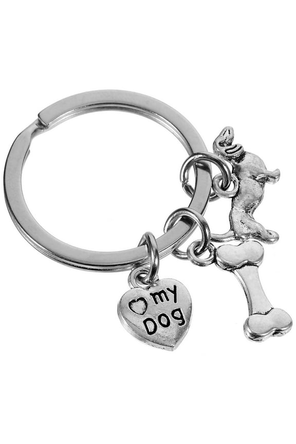 Pet Dog Bone Key Chain Bag Charm Keychains for Backpack Ring Locket Keys Hanging Pendants Mother Miss Child