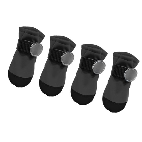Pet Dog Bootie Set of 4 Reflective Design Water Resistant Nonslip Rubber Soles Paw Protectors Small Breeds Outdoor Gear