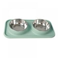 thumbnail image 1 of Pet Dog Bowl 2 Stainless Steel Dog Bowl, Non-Slip Non-Slip Bottom + Food Feeding Bowl, Used For Feeding Small, Medium And Large Dogs, Cats And Puppies, 1 of 4