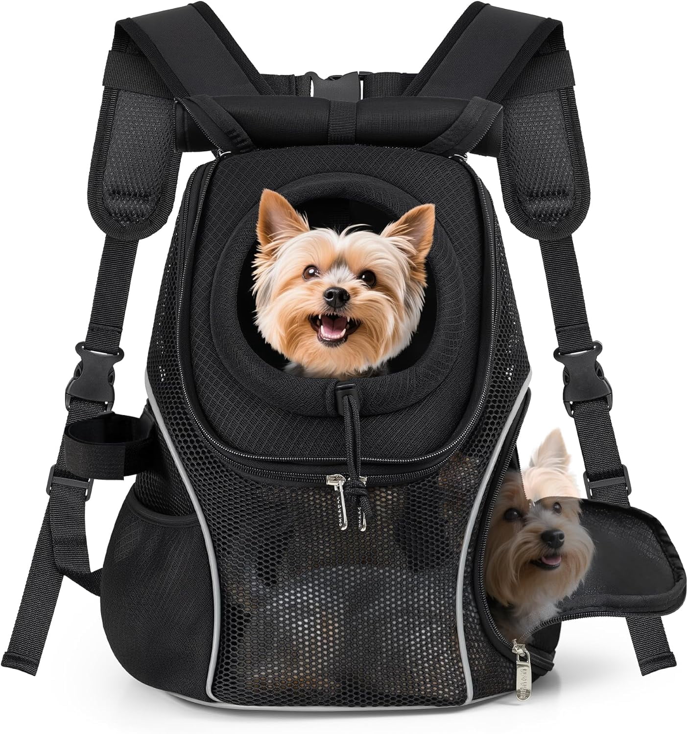Pet Dog Carrier Backpack Small Dog Front Backpack Ventilated Mesh Dog Travel Back