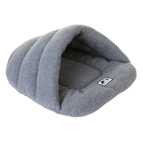 Etereauty Pet Dog Cat Bed Warm Kennel Nest Pad Dog Blanket Mat Snuggly Sleep Mat Sleeping Bag Cotton-Padded Cushion for Puppy Cat Kitten Size XS (Grey)