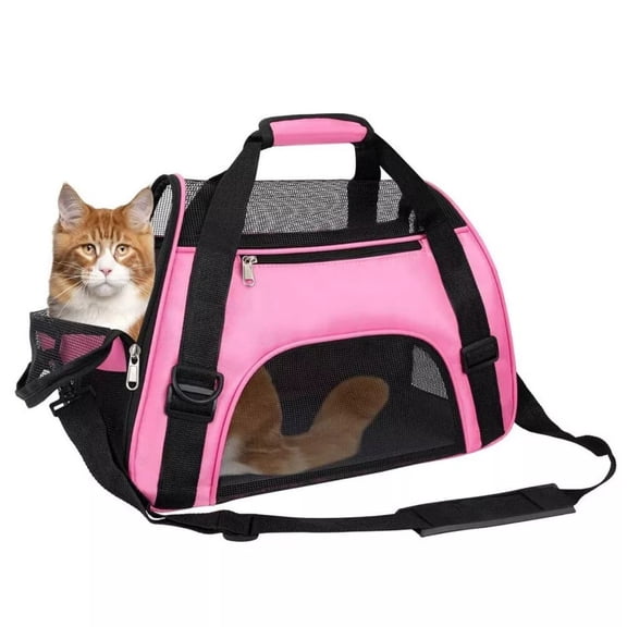 Pet Dog Cat Carrier Travel Tote Bag Soft Sided Travel Tote Case Airline Approved M