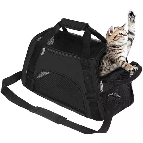 Pet Dog Cat Carrier Travel Tote Bag Soft Sided Travel Tote Case Airline Approved M