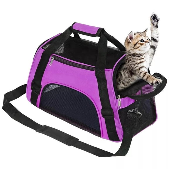 Pet Dog Cat Carrier Travel Tote Bag Soft Sided Travel Tote Case Airline Approved M