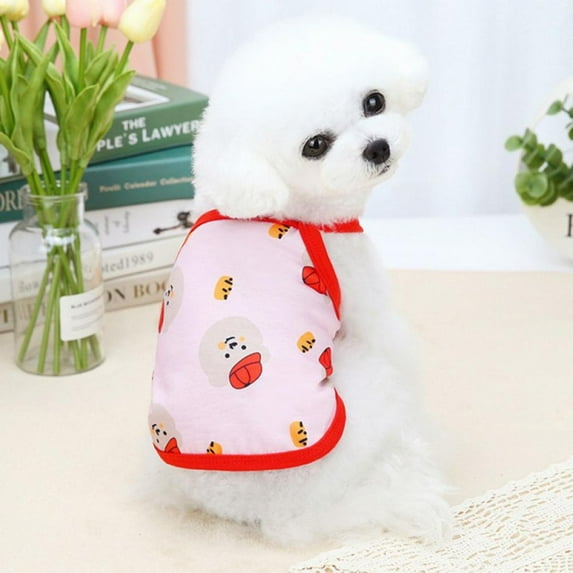 Pet Dog Cat Cartoon Animal Breathable T-Shirt Clothes Spring Summer Vest Costume