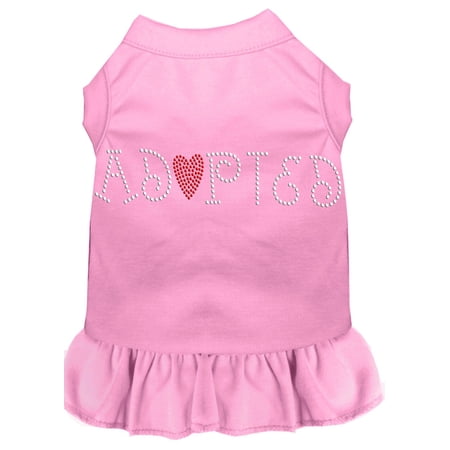 Pet Dog Cat Dress Rhinestone, "Adopted"
