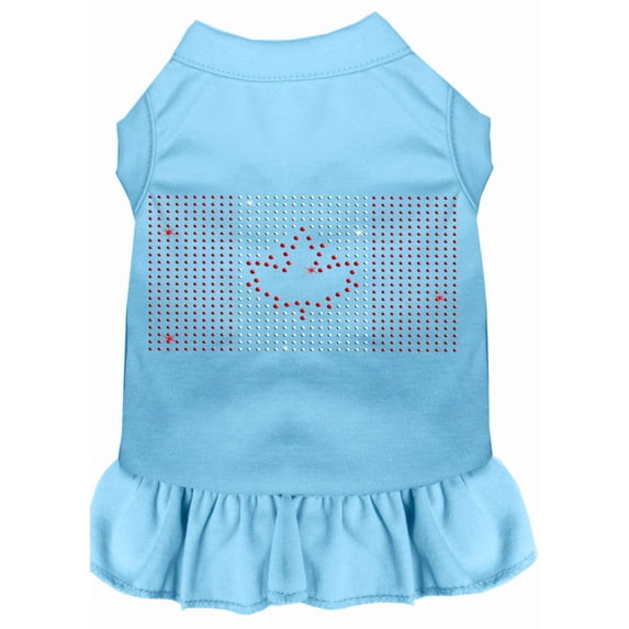 Pet Dog Cat Dress Rhinestone, "Canadian Flag"