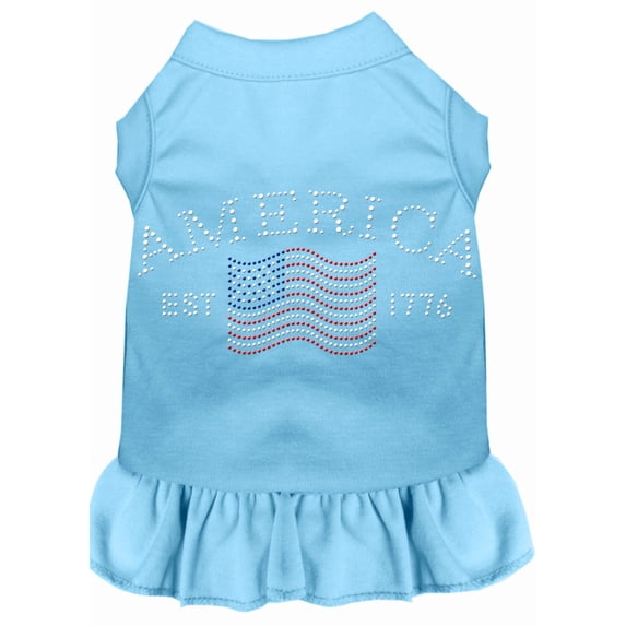 Pet Dog Cat Dress Rhinestone, "Classic America"