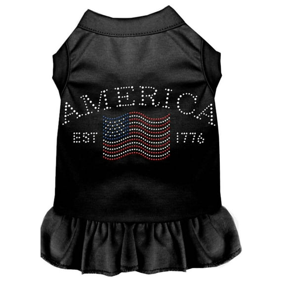 Pet Dog Cat Dress Rhinestone, "Classic America"