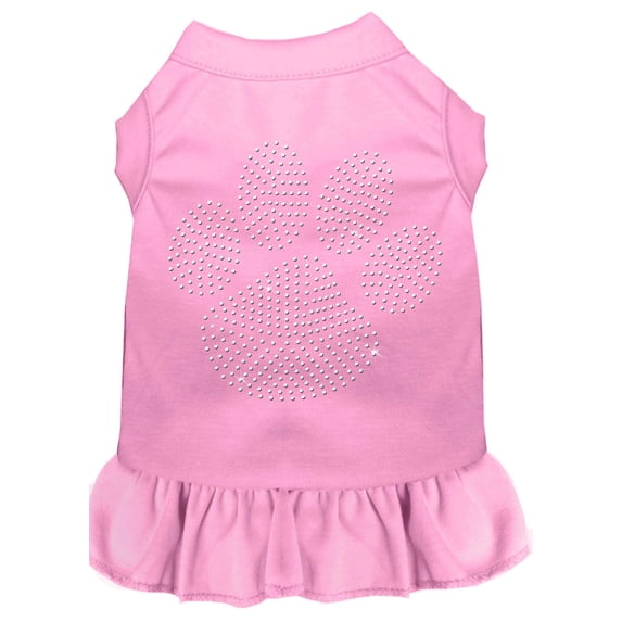 Pet Dog Cat Dress Rhinestone, "Clear Paw"