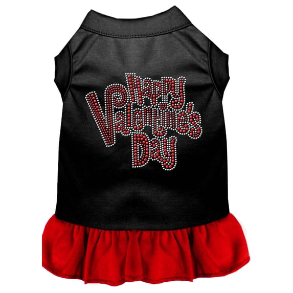 Pet Dog Cat Dress Rhinestone, "Happy Valentines Day"