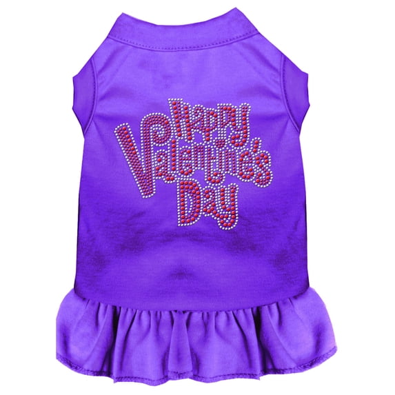 Pet Dog Cat Dress Rhinestone, "Happy Valentines Day"