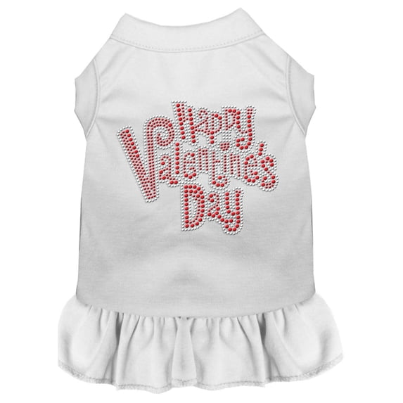 Pet Dog Cat Dress Rhinestone, "Happy Valentines Day"