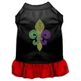 thumbnail image 1 of Pet Dog  Cat Dress Rhinestone, "Mardi Gras Fleur De Lis", 1 of 11