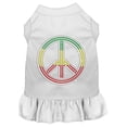 thumbnail image 1 of Pet Dog  Cat Dress Rhinestone, "Rasta Peace", 1 of 10