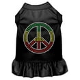 thumbnail image 1 of Pet Dog  Cat Dress Rhinestone, "Rasta Peace", 1 of 10