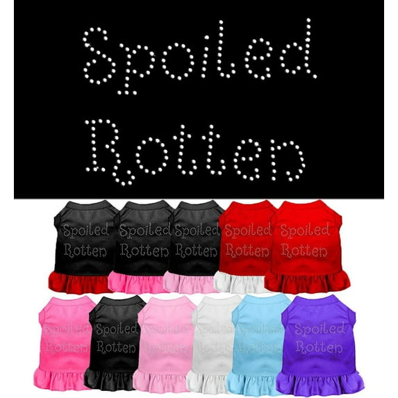 Pet Dog Cat Dress Rhinestone, "Spoiled Rotten"
