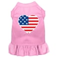 thumbnail image 1 of Pet Dog  Cat Dress Screen Printed, "American Flag Heart", 1 of 11