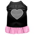 thumbnail image 1 of Pet Dog  Cat Dress Screen Printed, "Chevron Heart", 1 of 11